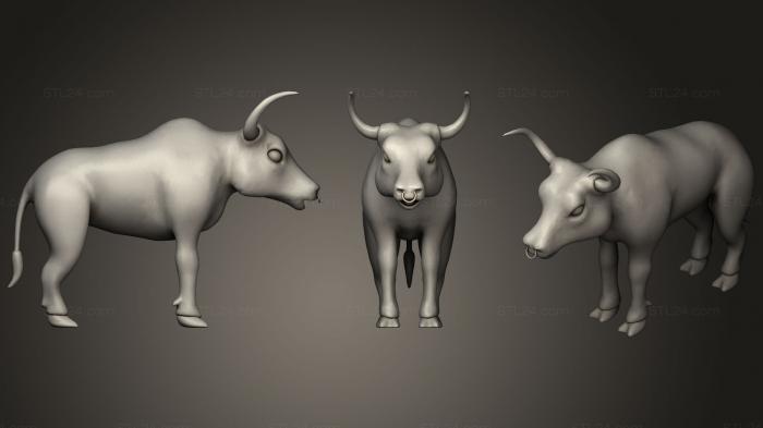 Игрушки (Мультяшный бык, TOYS_0452) 3D модель для ЧПУ станка